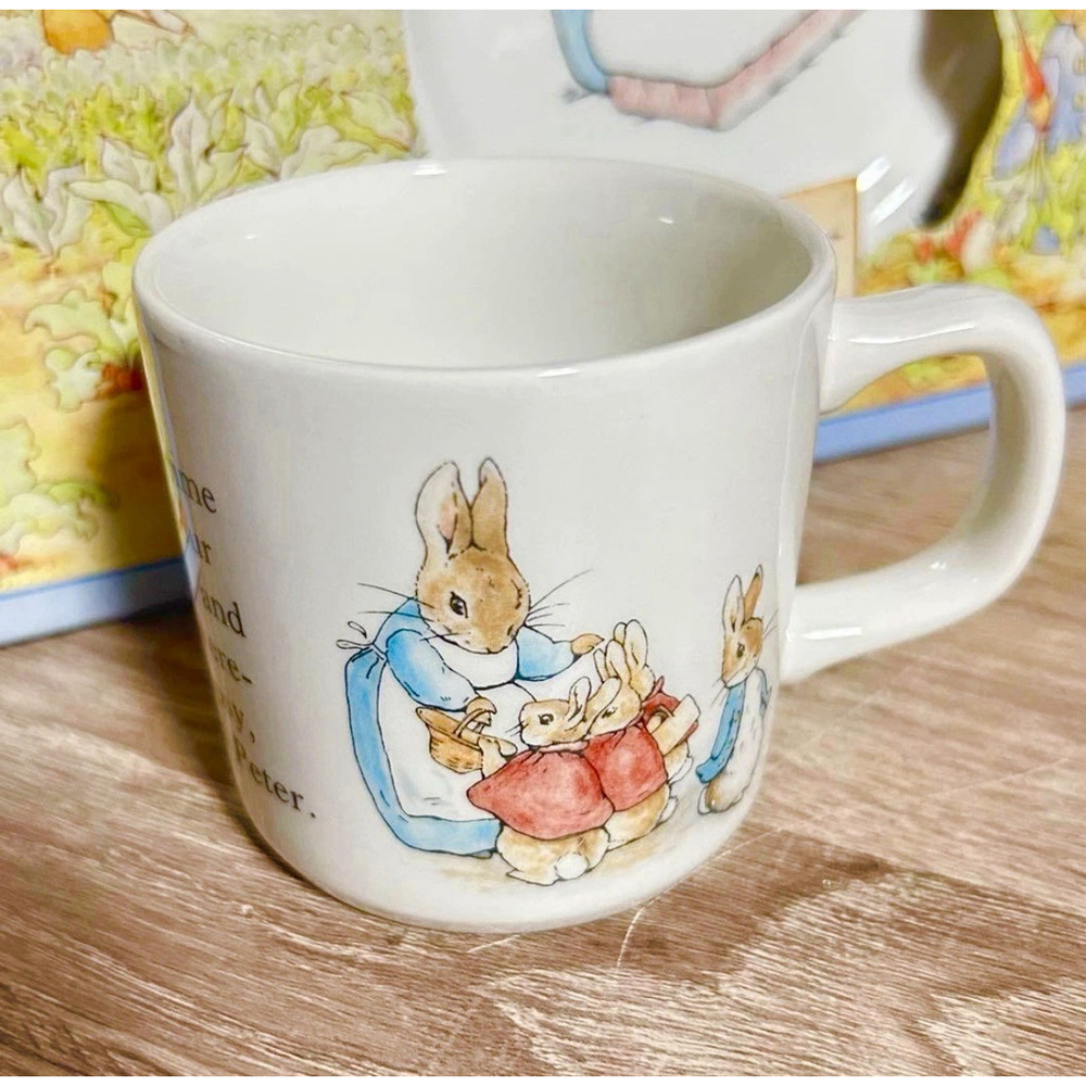 Vtg New Wedgwood Peter Rabbit 3-Piece Breakfast Set Bowl Plate Mug England - Picture 11 of 13